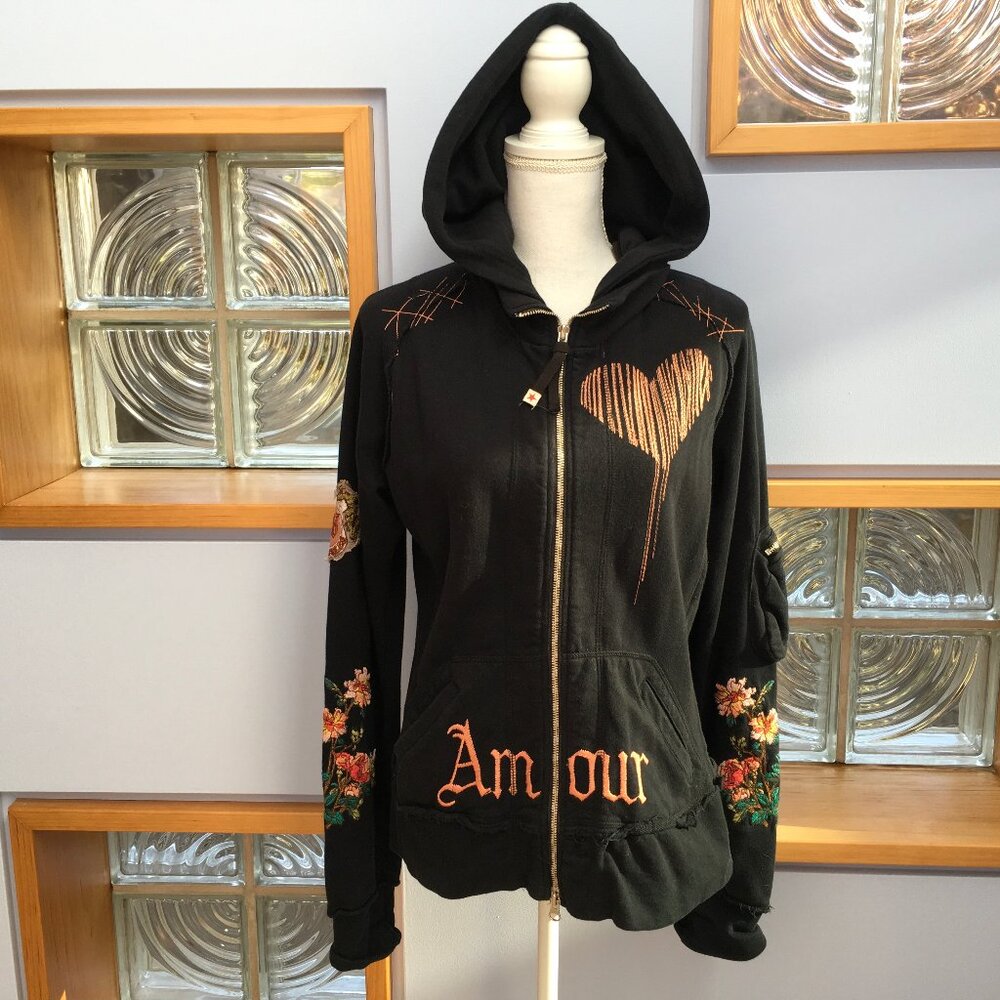 Vintage Johnny Was "Amour" Hoodie Size S